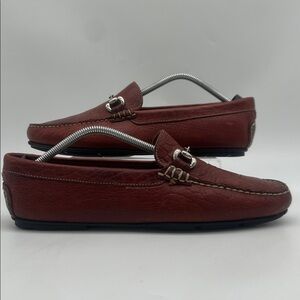 T B PHELPS Horse Bit Driving Shoes Grid Iron Brown  2004-30 Mens Size 11